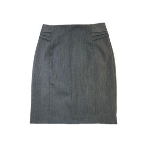 Express Gray Tailored Pencil Skirt Womens 6 Back Split Lined Office Business